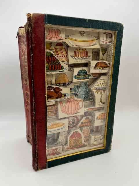 Mrs Beeton's Book of Household Management Altered Book / Book Carving / Sculpture Kintsugi Edition / Book Art