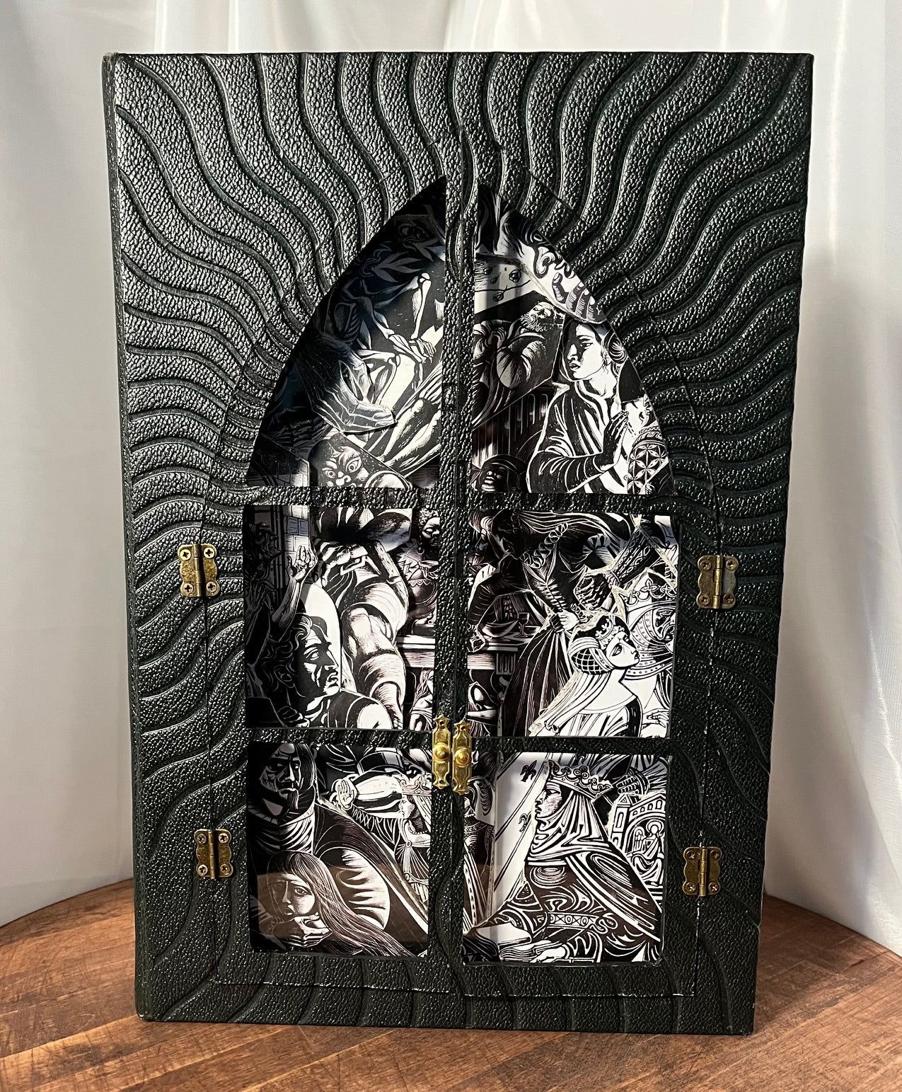The Gothic Arch Book Carving. Altered Book Art.