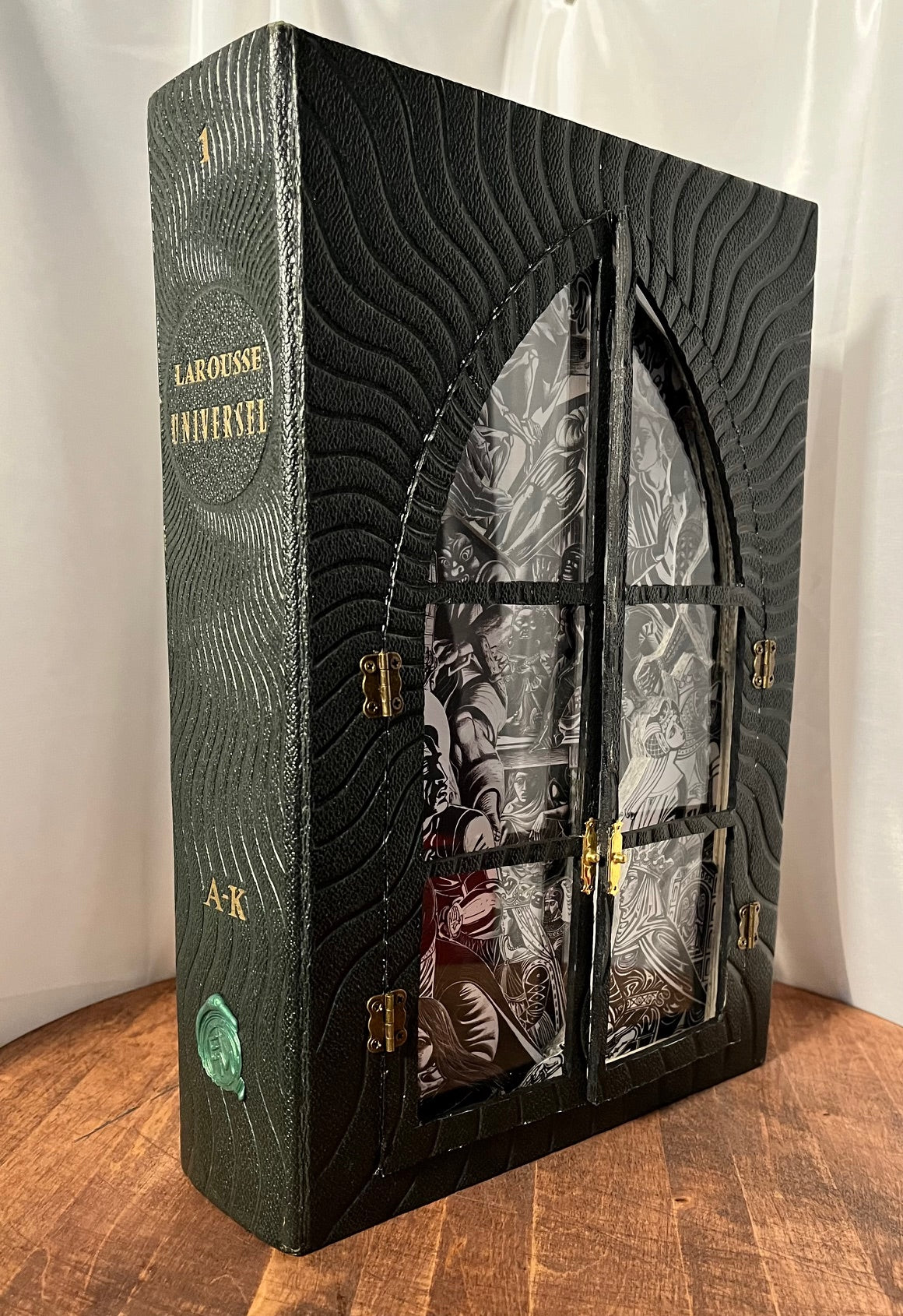 The Gothic Arch Book Carving. Altered Book Art.