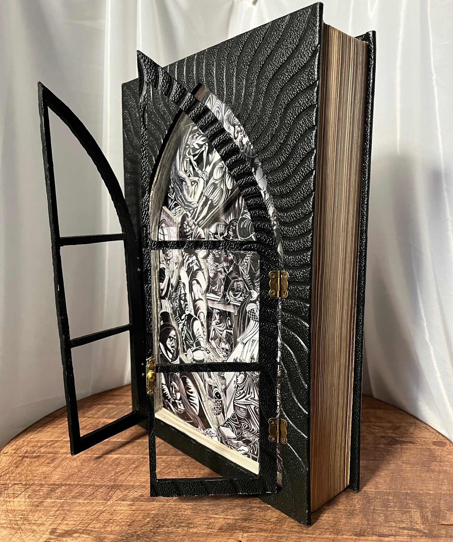 The Gothic Arch Book Carving. Altered Book Art.
