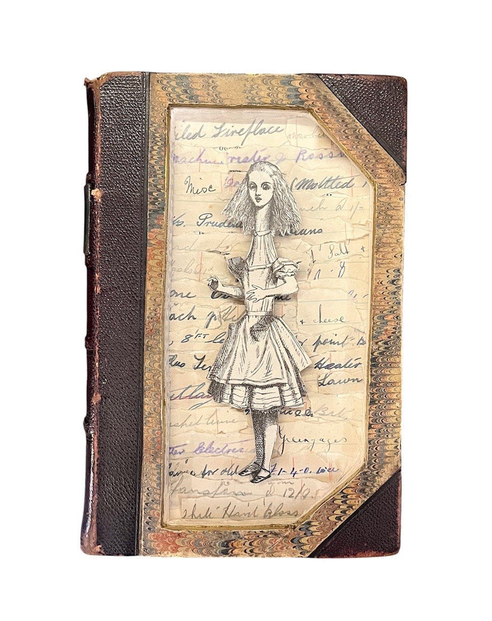 Long Tall Alice - Alice in Wonderland Altered Book - Book Carving