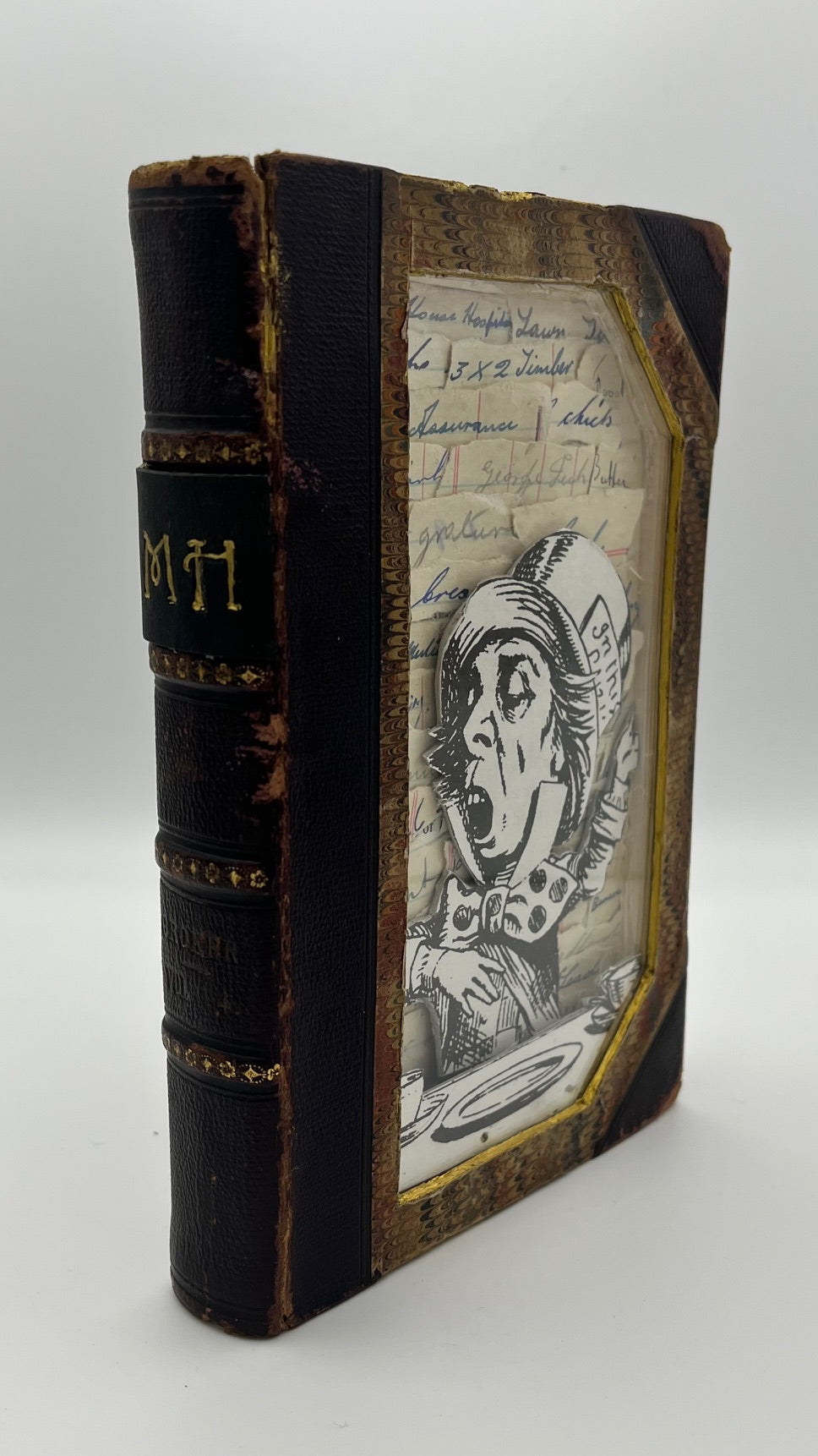 The Mad Hatters Tea Party/ Alice In Wonderland Altered Book / Book Art