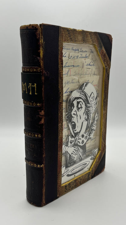 The Mad Hatters Tea Party/ Alice In Wonderland Altered Book / Book Art