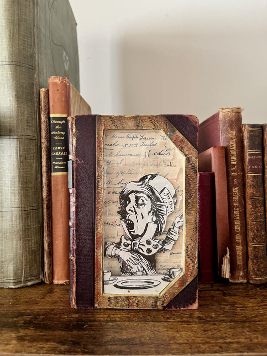 The Mad Hatters Tea Party/ Alice In Wonderland Altered Book / Book Art
