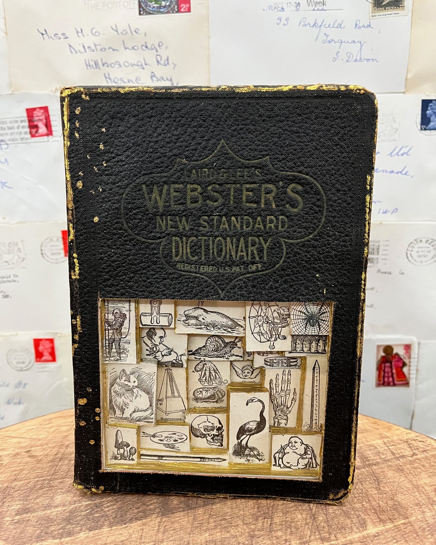 Websters New Standard Dictionary Book Carving / Altered Book Art