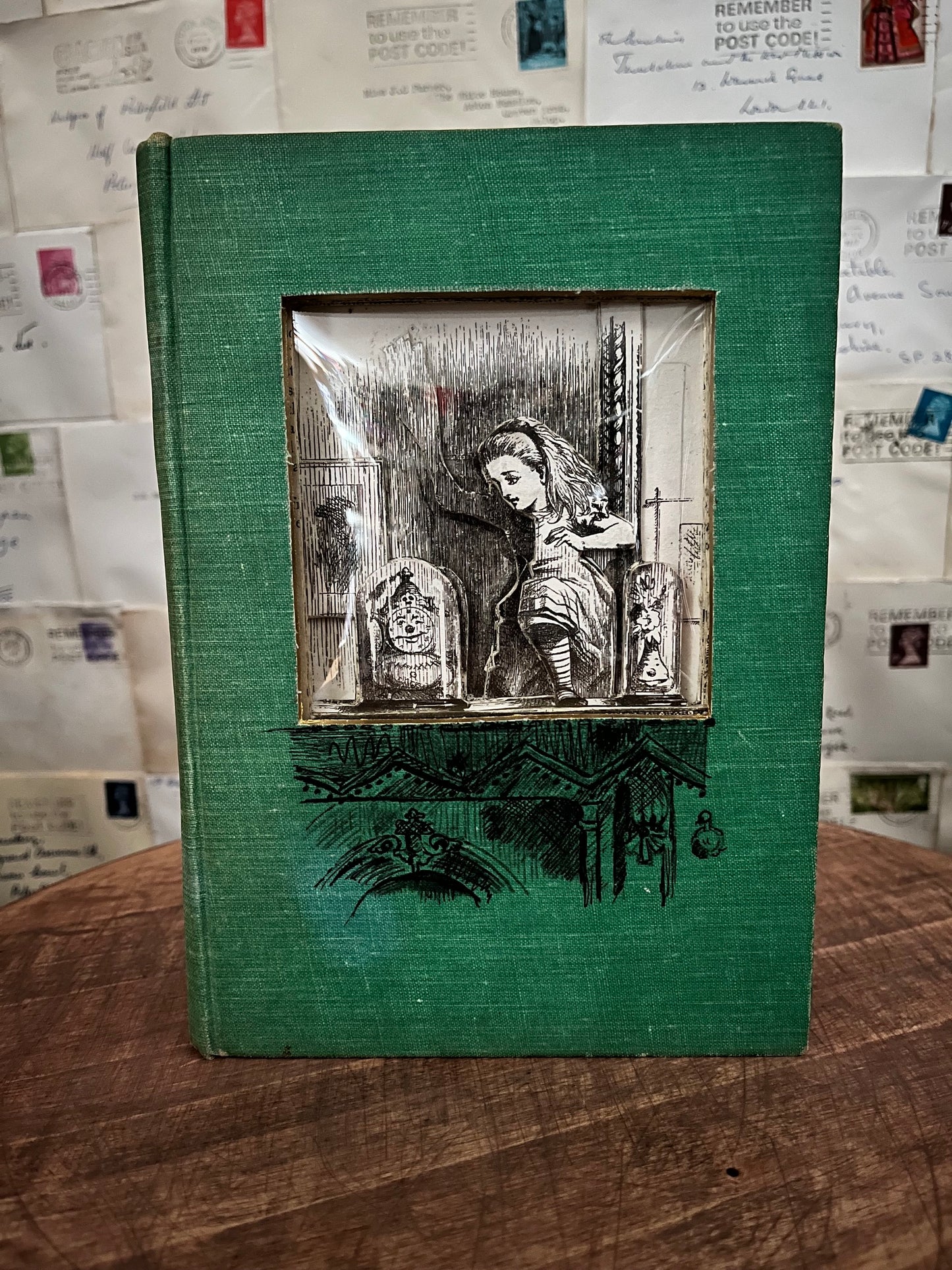 Alice Through The Looking Glass Altered Book, Book Carving
