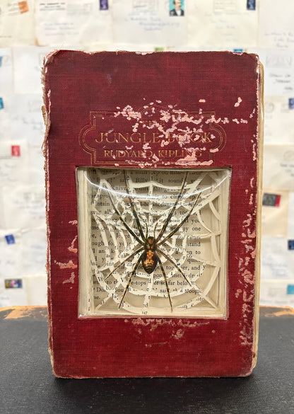 There Are Spiders In The Jungle Book, Altered Book Carving