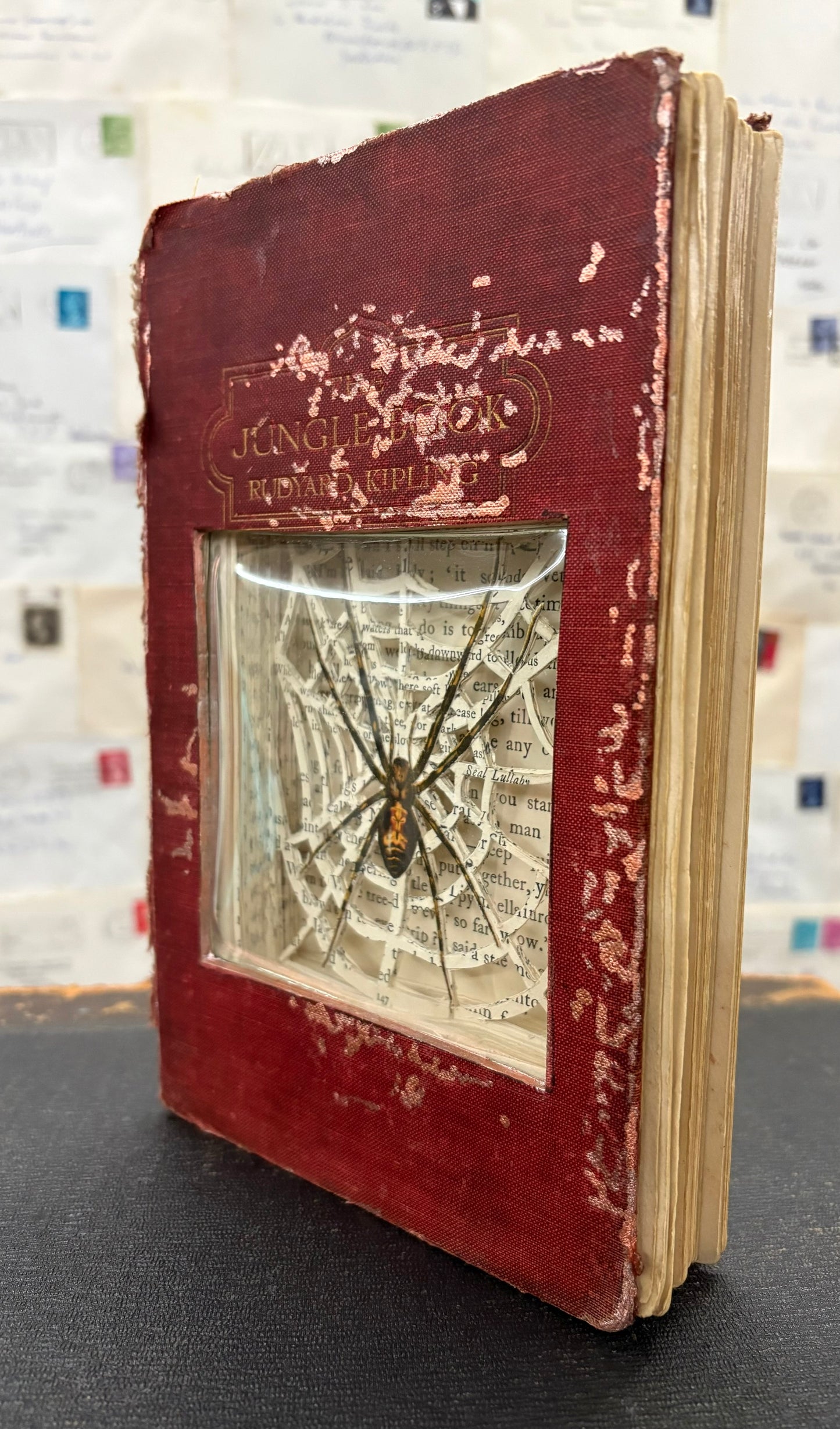 There Are Spiders In The Jungle Book, Altered Book Carving