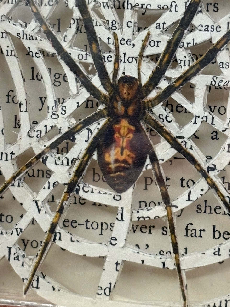 There Are Spiders In The Jungle Book, Altered Book Carving