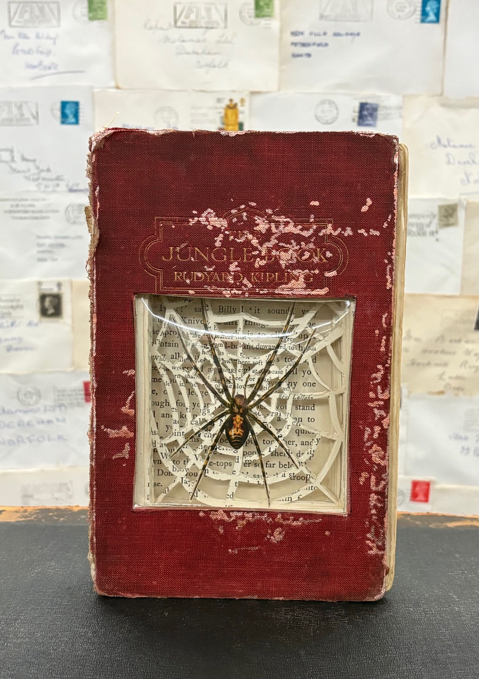 There Are Spiders In The Jungle Book, Altered Book Carving