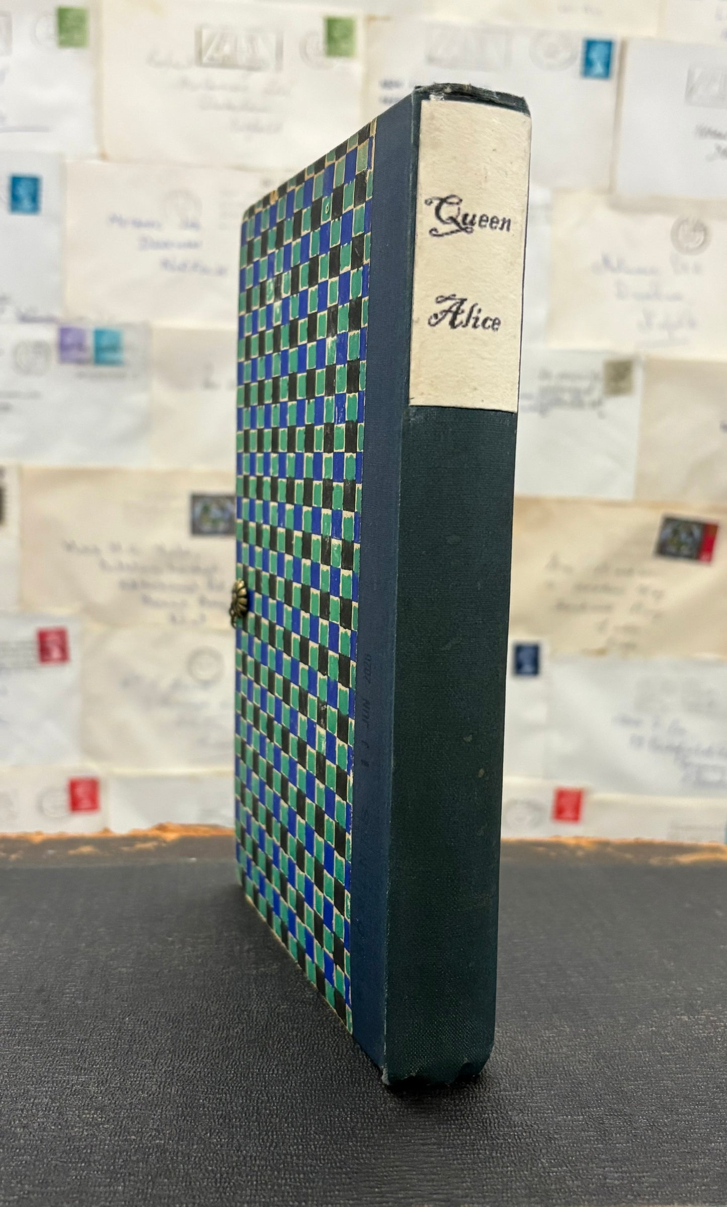 Queen Alice, Altered Book Carving From Alice in Wonderland and Looking Glass