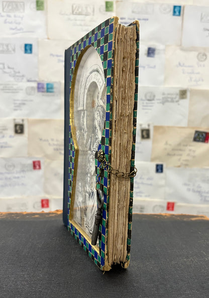 Queen Alice, Altered Book Carving From Alice in Wonderland and Looking Glass