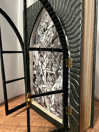 The Gothic Arch Book Carving.  Altered Book Art.