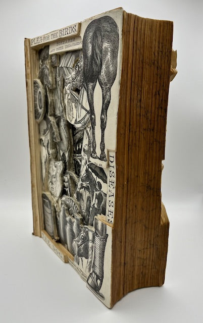 1901 Magners Horse & Stock Book, Altered Book, Book Carving/Sculpture