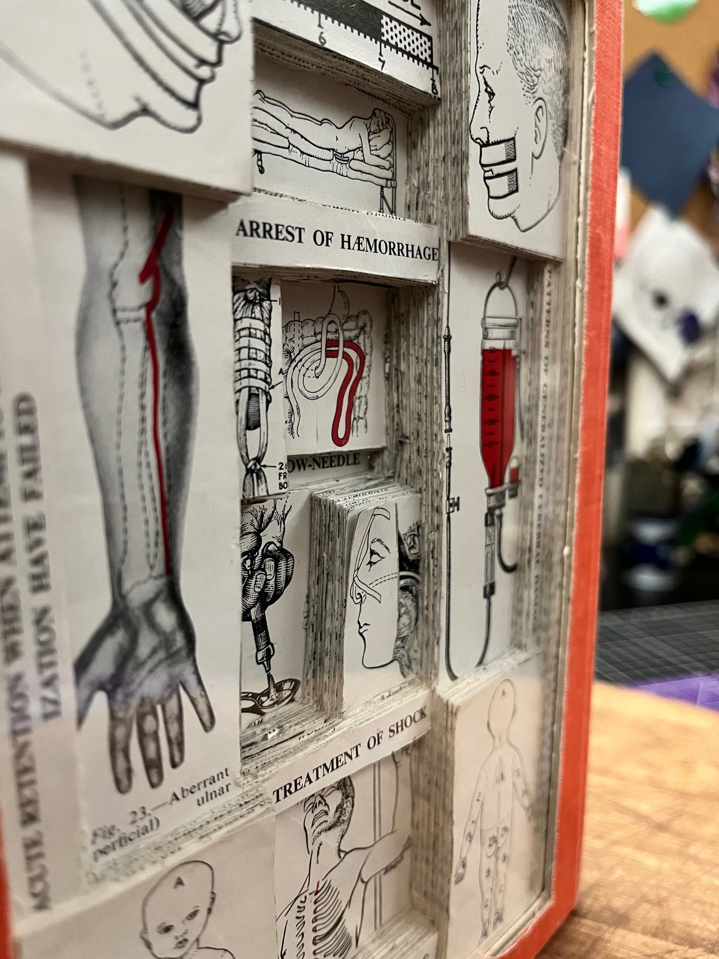 PYE'S Surgical Handicraft Book Carving/ Altered Book