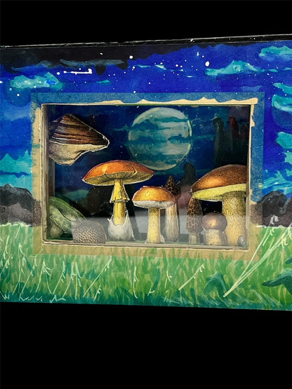 Kodak Mushroom Diorama, Small Upcycled Vintage Photograph Album.