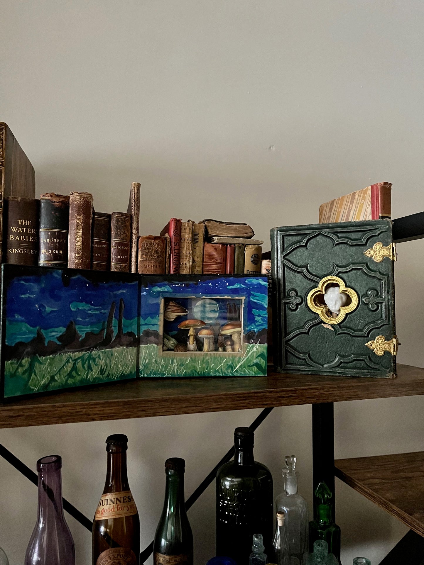 Kodak Mushroom Diorama, Small Upcycled Vintage Photograph Album.