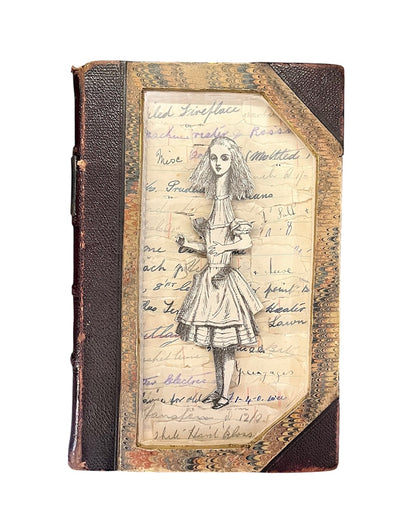 Long Tall Alice - Alice in Wonderland Altered Book - Book Carving