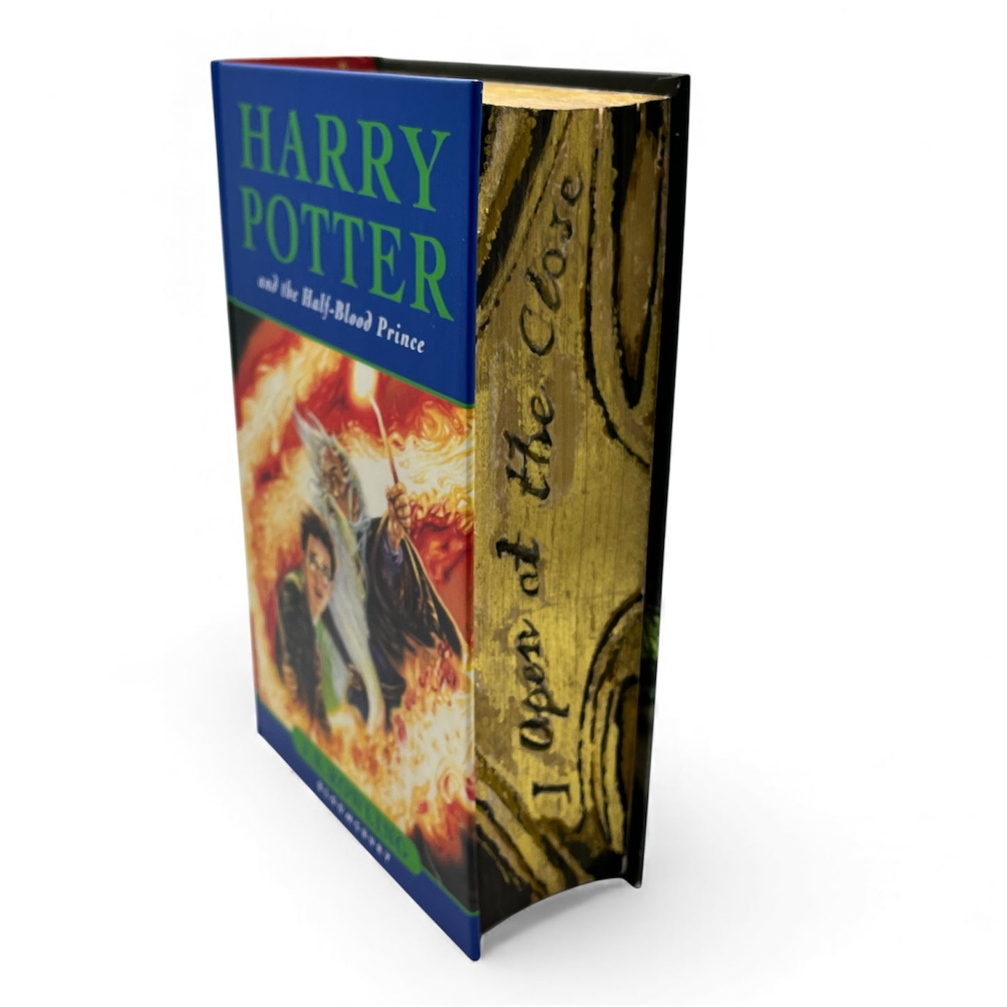Fore Edge Decorated Harry Potter and The Half Blood Prince. I Open at The Close Snitch.