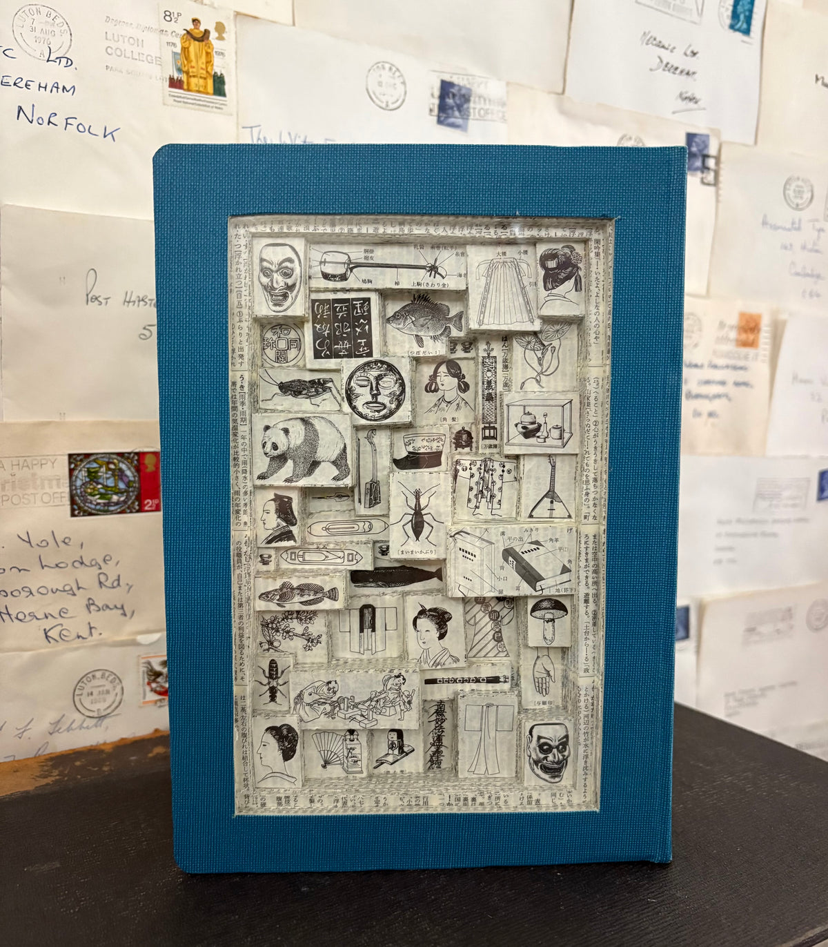 Blue Japan Book Carving