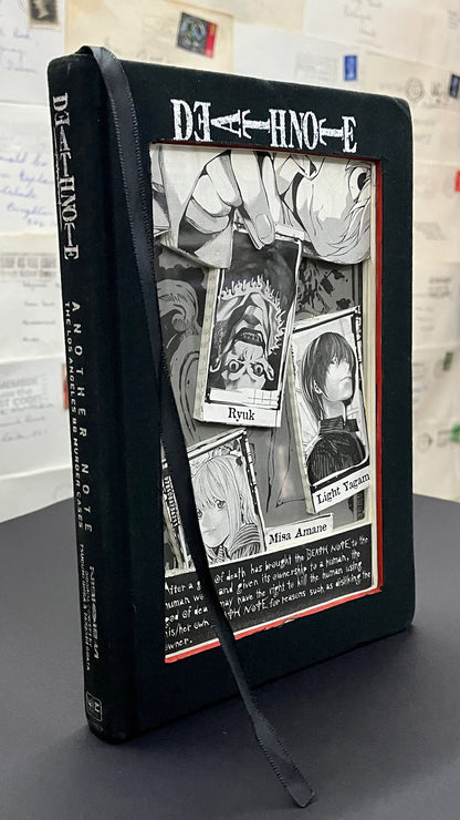 Death Note, Another Note. Wall Hanging Altered Book.  Manga Art.