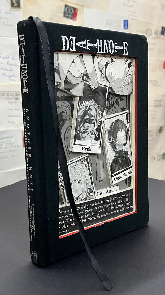 Death Note, Another Note. Wall Hanging Altered Book.  Manga Art.