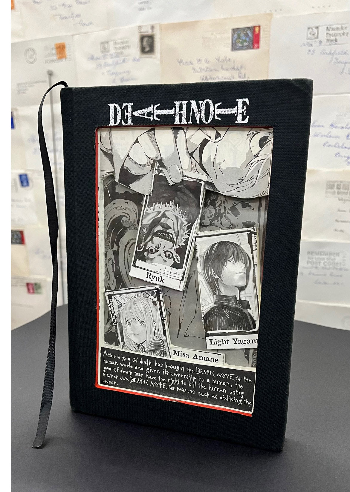 Death Note, Another Note. Wall Hanging Altered Book.  Manga Art.