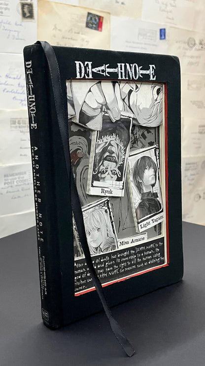 Death Note, Another Note. Wall Hanging Altered Book.  Manga Art.