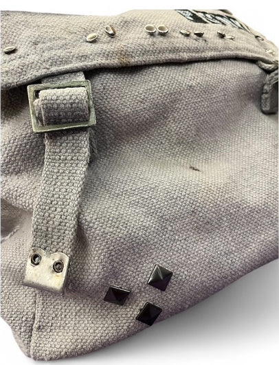 Be More Punk! Reclaimed Large Upcycled Vintage Customised Canvas Bag. Punk/ Gothic/ Rock