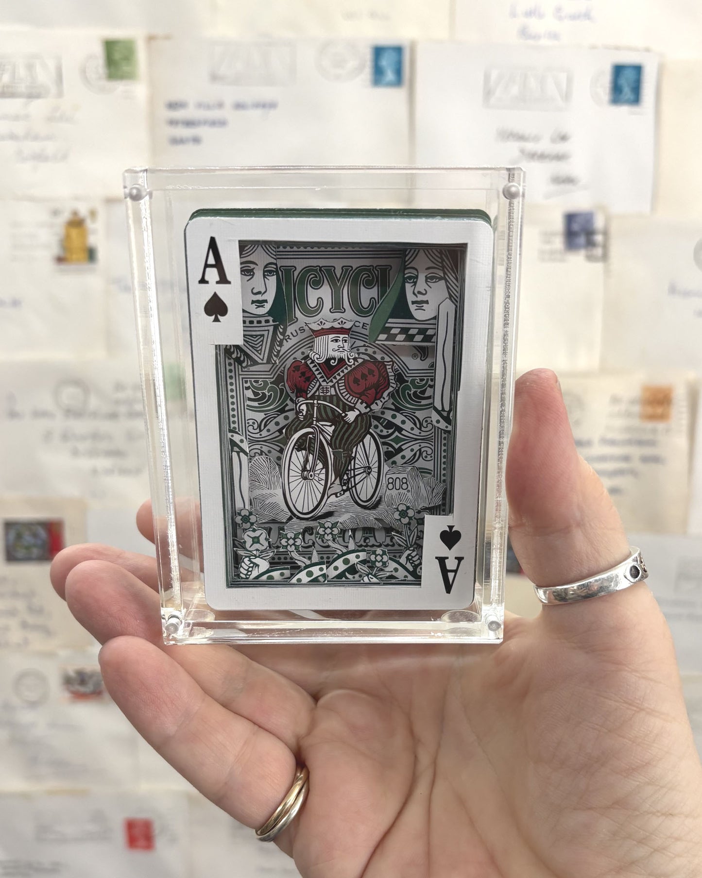 King of The Road, Shadow Box Playing Card Art.