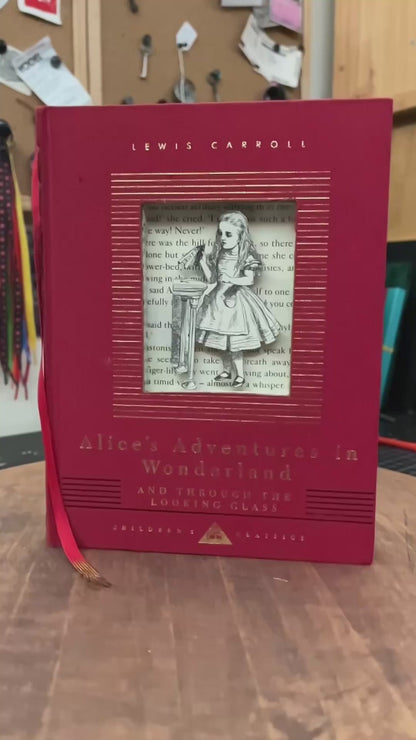 Rainbow Red Alice, Altered Book, Alice In Wonderland