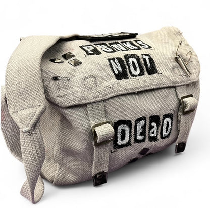 Punk's Not Dead! Small Vintage Reclaimed Customised Punk Bag/ Goth / Rock